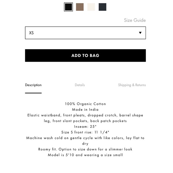 Apiece Apart Spa Pants Black Sz Xs Worn once - Picture 5 of 6